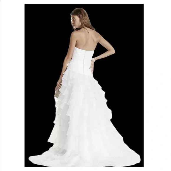 David's bridal high hot sale low wedding dress